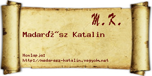 Madarász Katalin névjegykártya